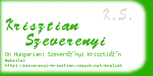 krisztian szeverenyi business card